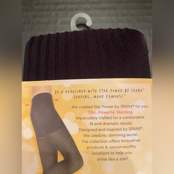 Star Power By Spanx 3 Pair Enter-Stage Patterned Ribbed Row Shaping Tights Sz C - Picture 5 of 6